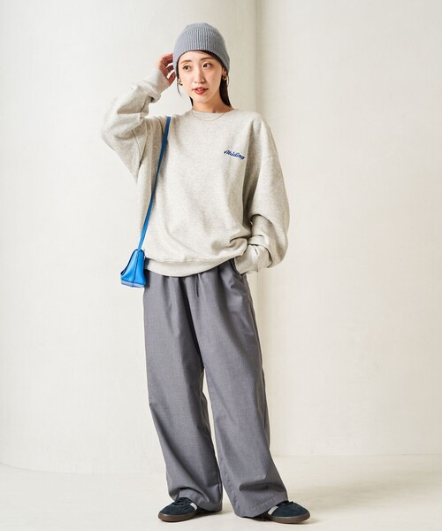 トレーナー スウェット Amazingサガラ刺繍スウェット レディース AMERICAN HOLIC トレーナー スウェット サガラ刺繍スウェット