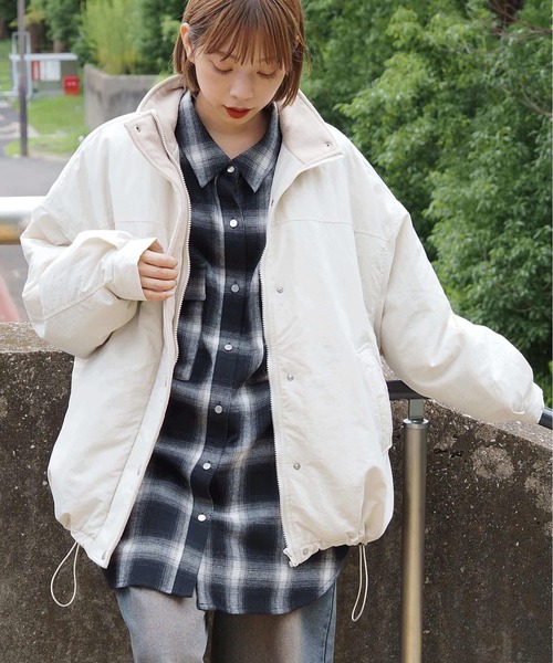 BY ナイロンパフ スタンドドロースト ブルゾンを使った人気