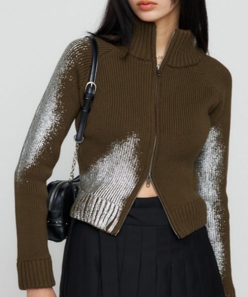 LAGUA GEM CORDUROY ZIP ベスト LAGUA GEM | ZIP POCKET FAUX LEATHER ベスト (タンクトップ