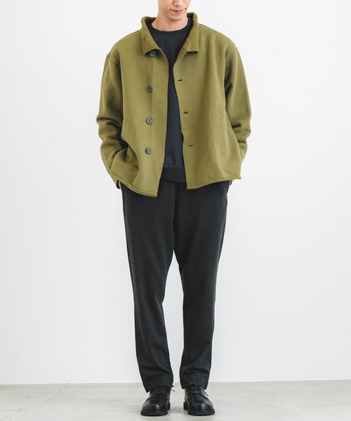 quadro ウールジャケット quadro tシャツ 20/7裏毛フル起毛カットオフジャケット メンズ