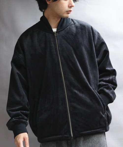 8 ブルゾン アウター ベロアボンディングブルゾン メンズ レディース