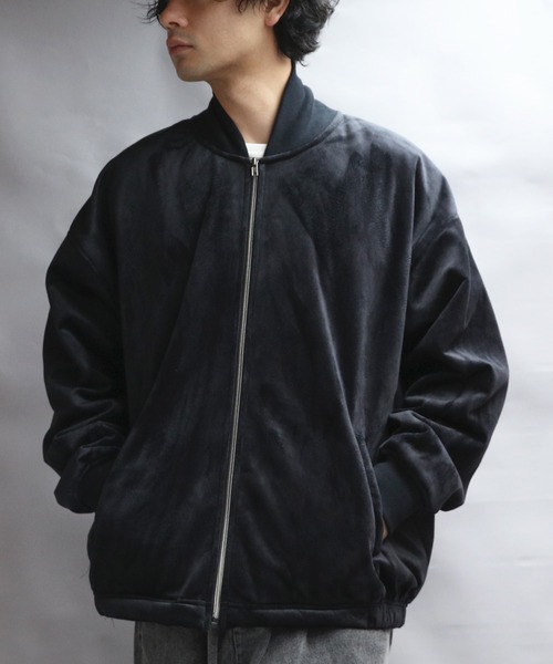 8 ブルゾン アウター ベロアボンディングブルゾン メンズ レディース