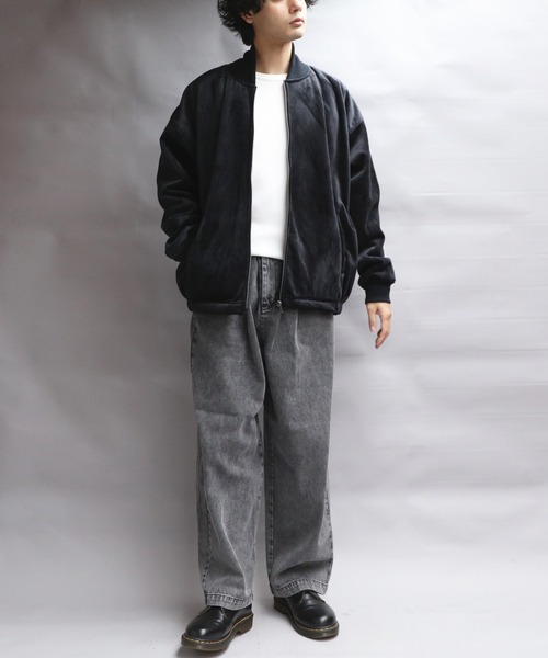8 ブルゾン アウター ベロアボンディングブルゾン メンズ レディース