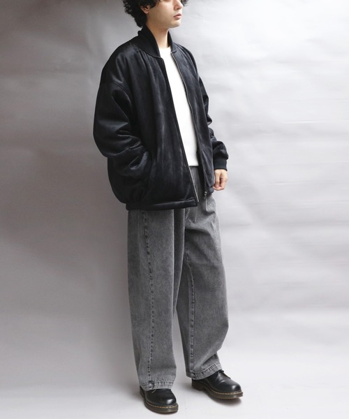 8 ブルゾン アウター ベロアボンディングブルゾン メンズ レディース