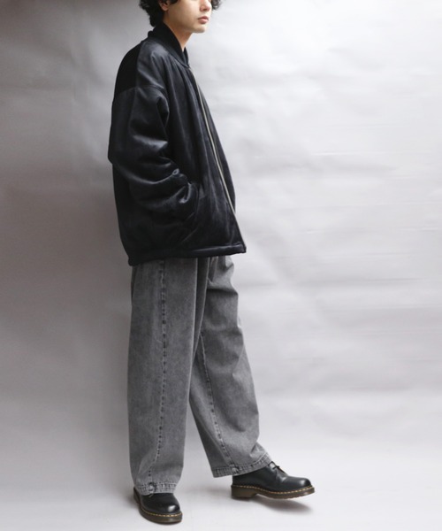 8 ブルゾン アウター ベロアボンディングブルゾン メンズ レディース