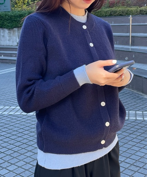 ニット セーター レイヤードニットカーディガン レディース : ZOZOTOWN