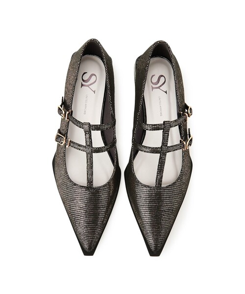 UNITED ARROWS パンプス　　新品未使用品　　日本製 SY UNITED ARROWS パンプス 「SY」エッジピースダブルベルト