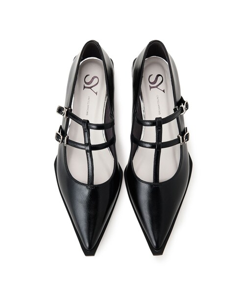 SY UNITED ARROWS パンプス 「SY」エッジピースダブルベルト