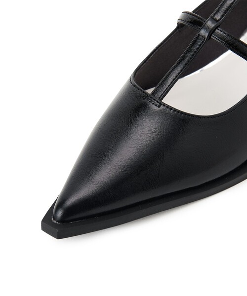 お手軽価格で贈りやすい SY 「SY」エッジピースダブルベルト パンプス ARROWS UNITED 靴