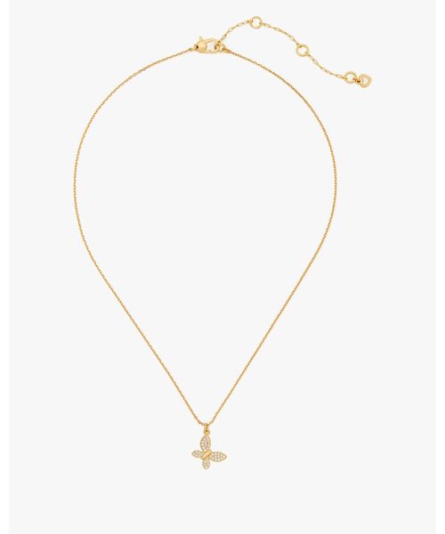 【kate spade】ラッキーチャーム ネックレスペンダント ゴールド kate spade NEW YORK ネックレス ラッキー チャーム パヴェ