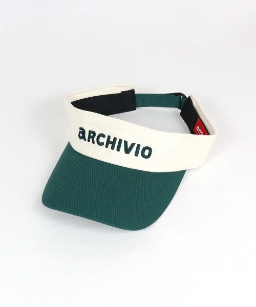 archivio サンバイザー 「LADIES」刺繍ロゴサンバイザー