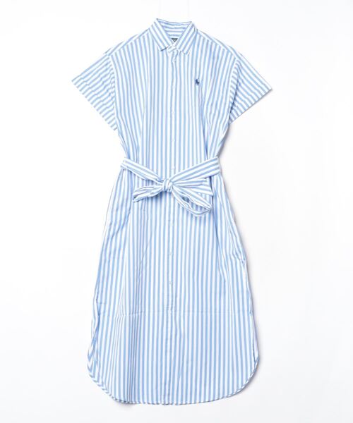 新作☆Ralph Lauren ストライプ ミディ シャツワンピース 340407610_1.jpg