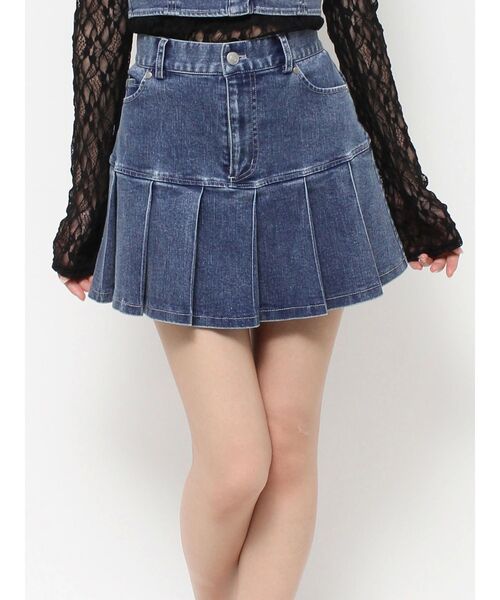 EZUMI デニムプリーツスカート NEW ARRIVAL～【JAPAN DENIM×EZUMI】ASYMMETRY PLEATS DENIM