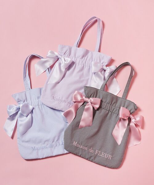 Maison de FLEUR（メゾンドフルール） トートバッグ ギンガムチェック