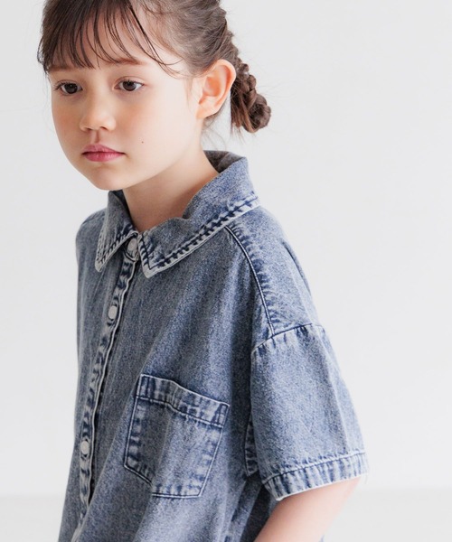 BAYFLOW（ベイフロー） ワンピース 「綿100%」デニムシャツワンピ(KIDS