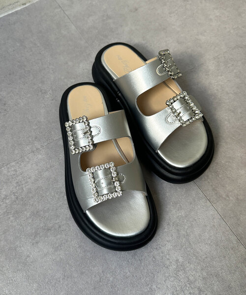 ♡大人気　ビジュー付サンダル♡ サンダル ビジューサンダル レディース : ZOZOTOWN Yahoo!店