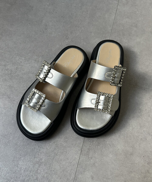 Chez toi サンダル ビジューサンダル レディース : ZOZOTOWN