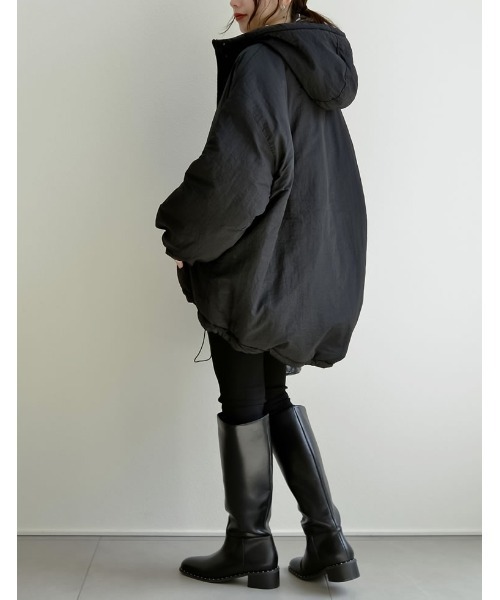 「Re:EDIT」 コート MEDIUM カーキ レディース_画像4