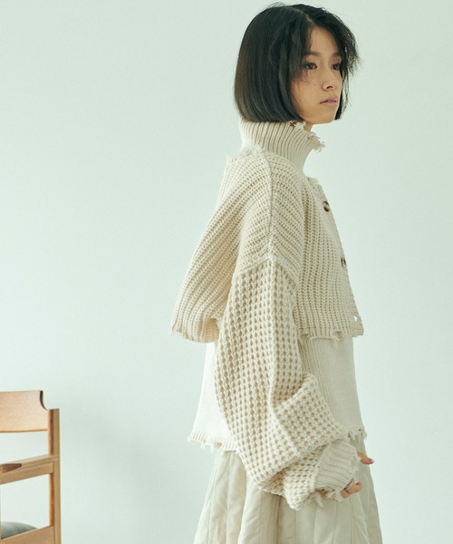 「forksy.」 ニットアンサンブル FREE ブルーグレー レディース_画像2