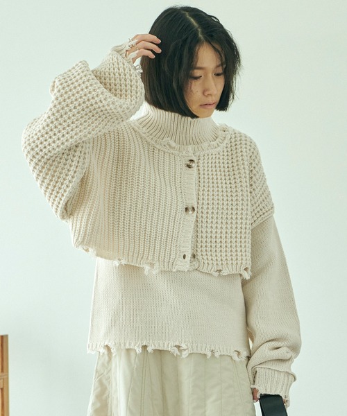 「forksy.」 ニットアンサンブル FREE ブルーグレー レディース_画像3