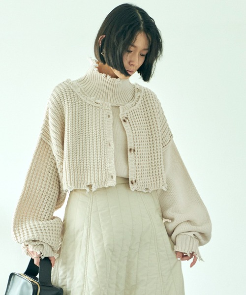 「forksy.」 ニットアンサンブル FREE ブルーグレー レディース_画像6