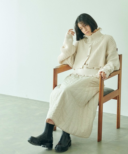 「forksy.」 ニットアンサンブル FREE ブルーグレー レディース_画像9