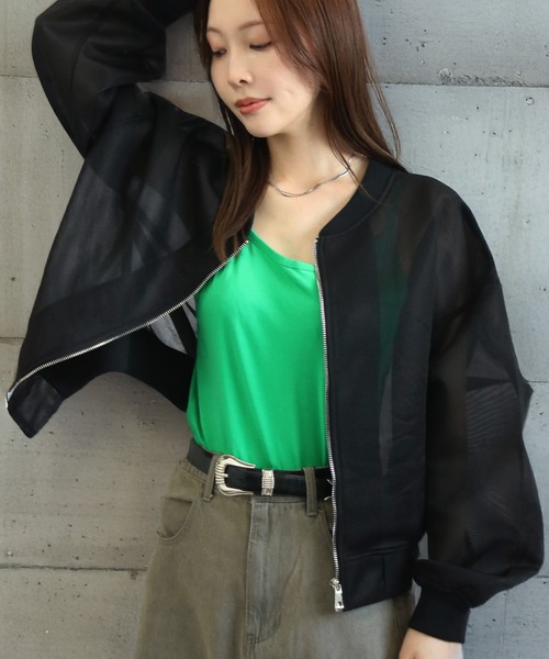Social GIRL ma1 ma-1 ダンボールシアーMA-1ブルゾン レディース