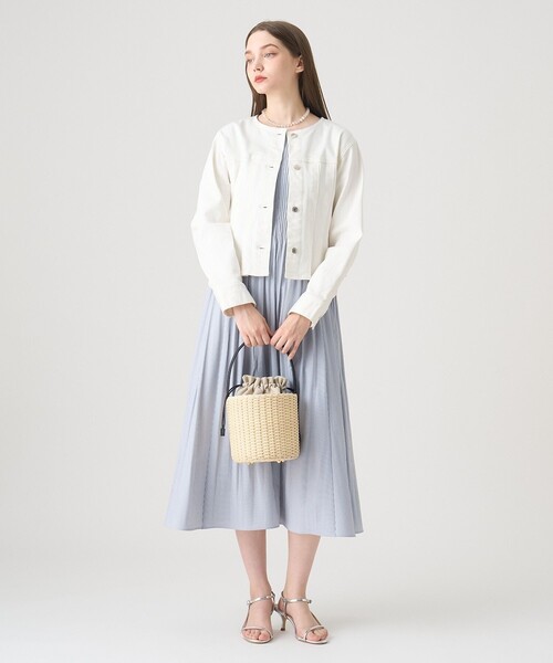 ANAYI ワンピース サッカーストレッチプリーツ : ZOZOTOWN Yahoo