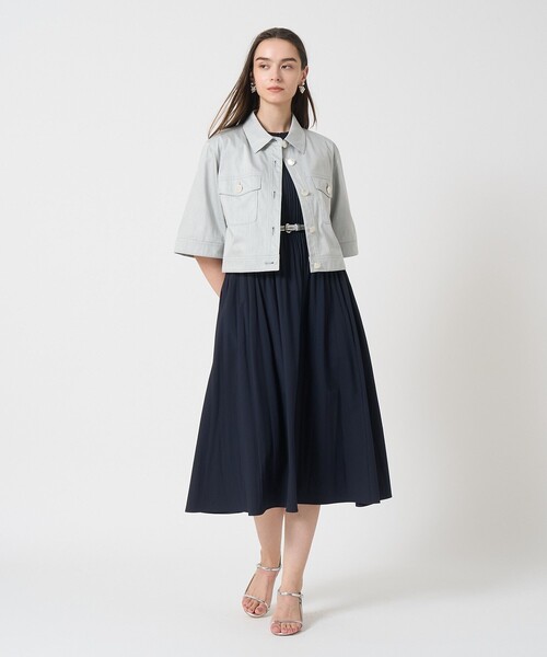 ANAYI ワンピース サッカーストレッチプリーツ : ZOZOTOWN Yahoo