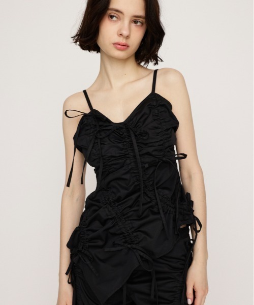 キャミソール DRAWSTRING CAMI TOPS ドローストリング キャミ トップス 夏服