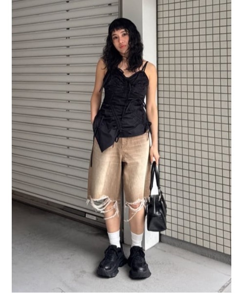 キャミソール SHEER SQUEEZE CAMI TOPS シアー スクウィーズ キャミ トップス 夏服 秋服 SLY キャミソール SHEER SQUEEZE CAMI TOPS シアー スクウィーズ