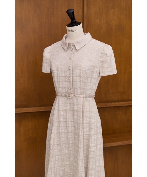 Her lip to ワンピース Annecy Belted Dress : ZOZOTOWN Yahoo!店