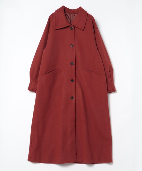 「Heather」 ステンカラーコート M レッド レディース_画像2