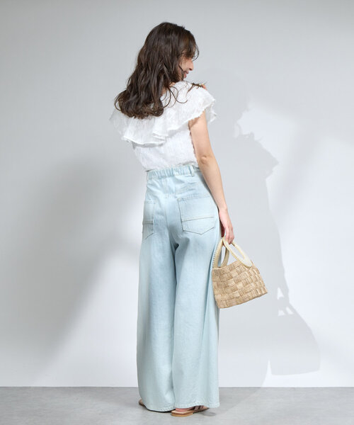 Pheeta フィータ　カットジャガードブラウス　定価36300円 Pheeta(フィータ)コットン刺繍スキッパーブラウス“Trinity