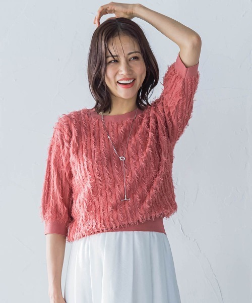 ニット セーター 「一部店舗限定販売」VENUSフリンジニット「手洗い可能」 レディース