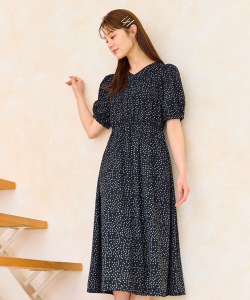 美品✨希少　カネコイサオ 豪華 総ピコフリル パフスリーブワンピース　洗える KANEKO ISAO - カネコイサオ ワンピース ハッカ色地に