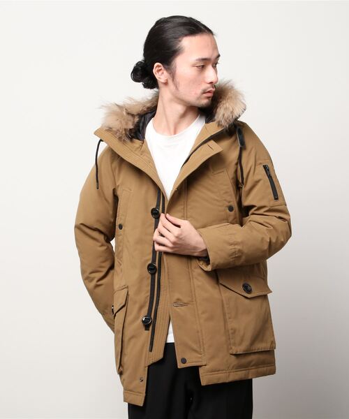 NANO universe（ナノ・ユニバース） ダウンジャケット L ベージュ