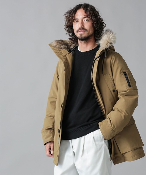 NANO universe（ナノ・ユニバース） ダウンジャケット L ベージュ