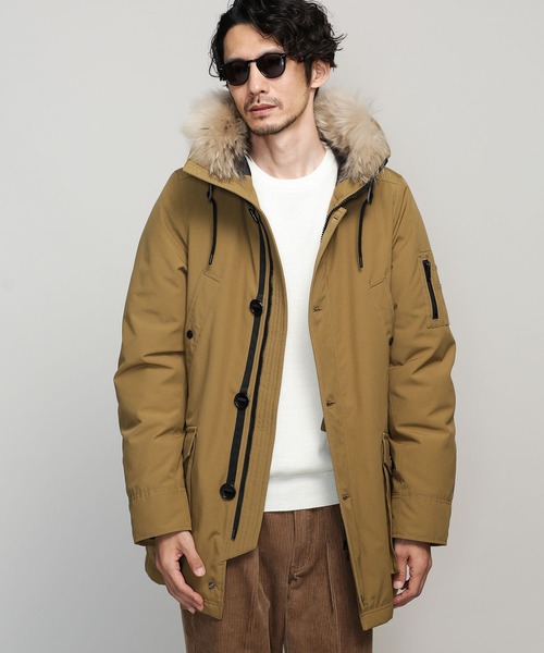 NANO universe（ナノ・ユニバース） ダウンジャケット L ベージュ