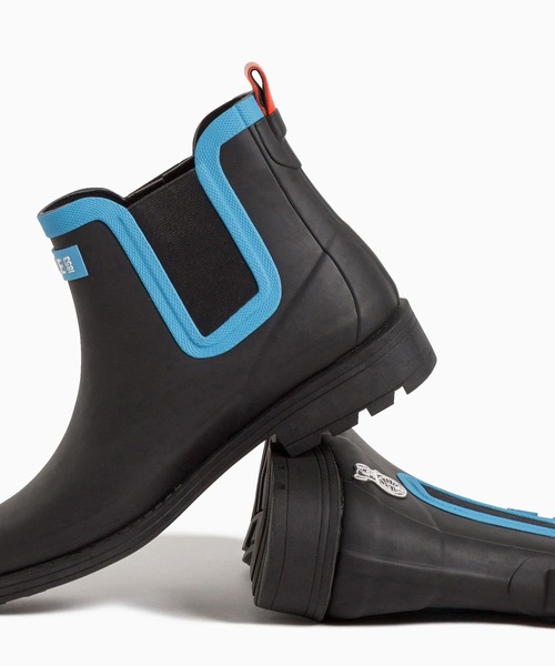 AIGLE / ×ドラえもん/サイドゴアレインブーツ/25.5cm/BLK AIGLE（エーグル） 長靴 レインブーツ 「ドラえもん」 カーヴィル