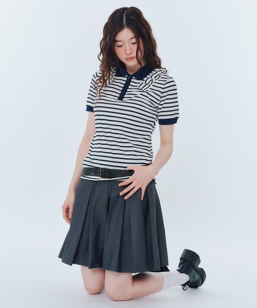 ポロシャツ ポロ border polo shirt／ボーダーポロシャツ レディース FCMM ポロシャツ ポロ 「日本限定」BORDER POLO SHIRT