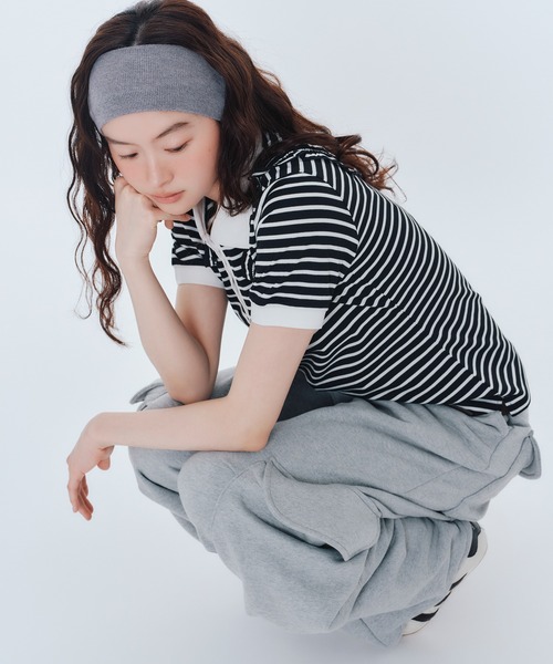 ポロシャツ ポロ Gauge Panel Polo | WOMEN レディース Amazon | [Junerose] ポロトップス 女性用 ポロシャツ