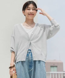 カーディガン 「UR TECH ひやサラクール」リネン混Vネックショートカーディガン レディース｜ZOZOTOWN Yahoo!店