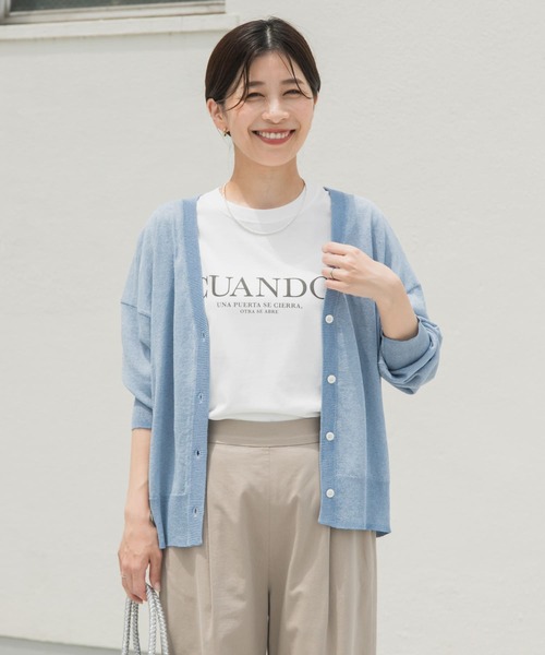 新品25SS★ひやサラクール リネン混カーディガン　アーバンリサーチドアーズ URBAN RESEARCH DOORS カーディガン 「UR TECH ひやサラクール