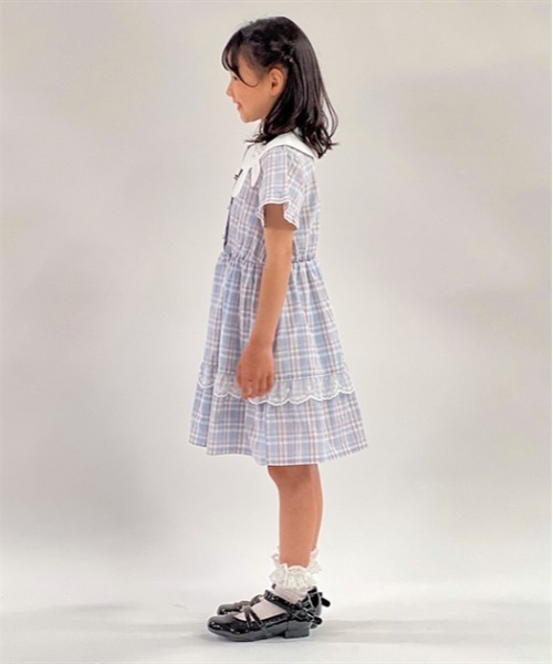 axes femme（アクシーズ ファム） ワンピース うさぎ襟サマーチェック