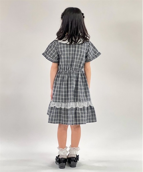 axes femme（アクシーズ ファム） ワンピース うさぎ襟サマーチェック