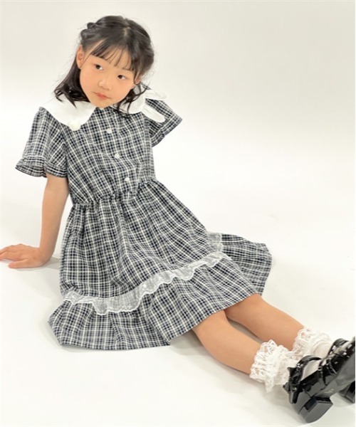 アクシーズファムキッズ　フォーマルドレス 120cm axes femme（アクシーズ ファム） ワンピース リボン×フラワーレース