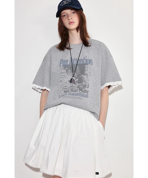 tシャツ グラフィックプリント レースカフ  Tシャツ FX25S366「Fano Studios」「2025SS」 レディース メンズ