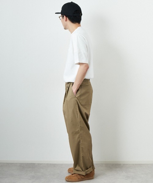 【美品】STILL BY HAND テーパード イージー スラックスパンツ 48 STILL BY HAND（スティルバイハンド）1タックナイロンテーパード
