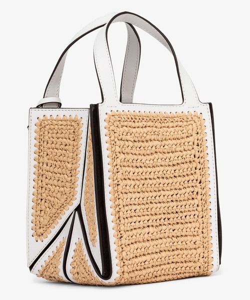 MICHAEL KORS トートバッグ JORDI ハンドクロシェ ＆ レザー